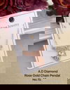 8 Designer AD Diamond Rose Gold Chain Pendant Wholesale Shop In Surat
